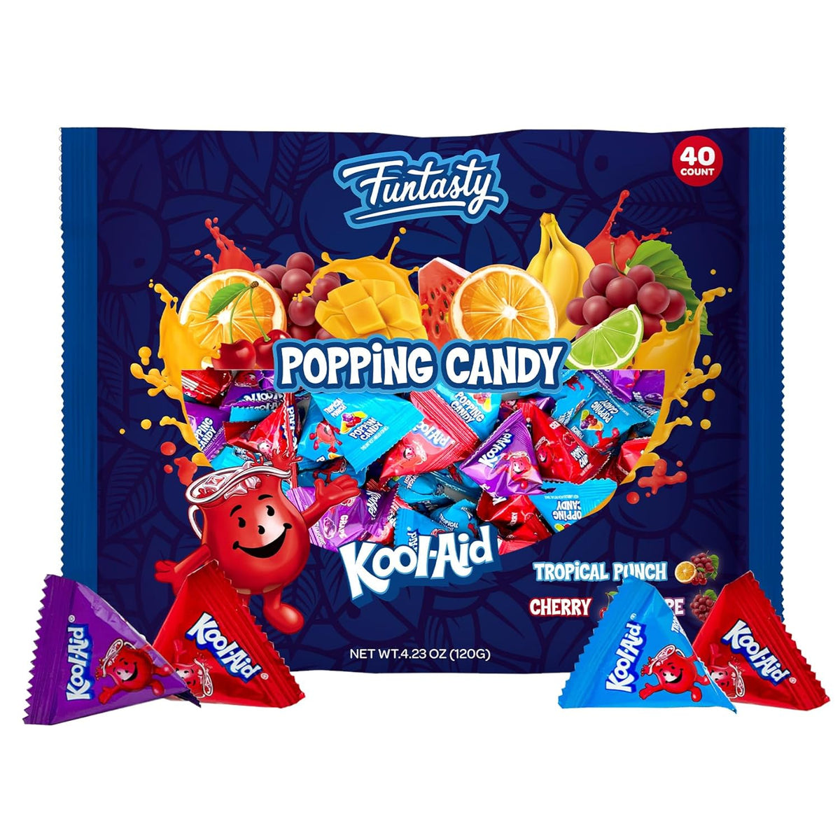 Kool-Aid Popping Candy - 40 Count Bag - Popping Rock Candy in