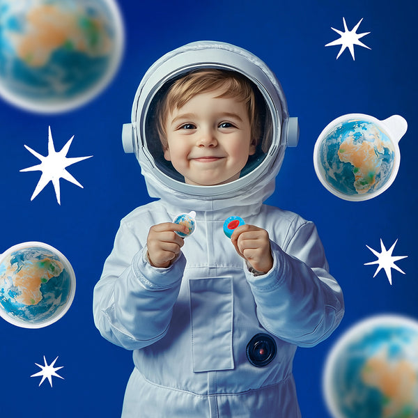 Earth Planet Gummy Balls - 19 Ounce Jar (30 Count) - Strawberry Jelly Filled Gummies - Individually Wrapped Gummy Candy - Kids Party Favors - Earth Gummies for Goody Bags by Funtasty