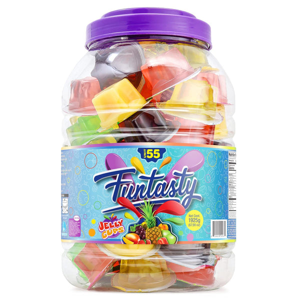 Jelly Cups Assorted Fruit Candy, 55 Count Jar