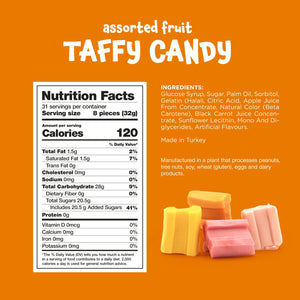 Fruit Taffy Candy, 2.2-Pound Bag
