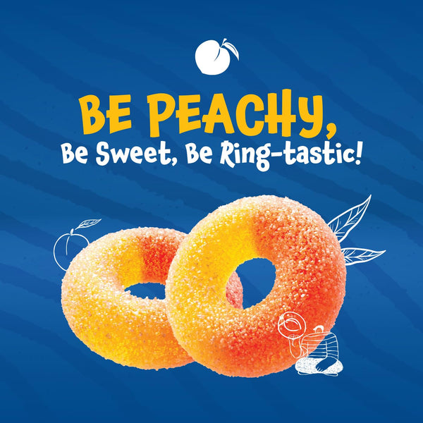 Sour 'n' Sweet Peach Rings Soft Gummy Candy, 11-Ounce Bag