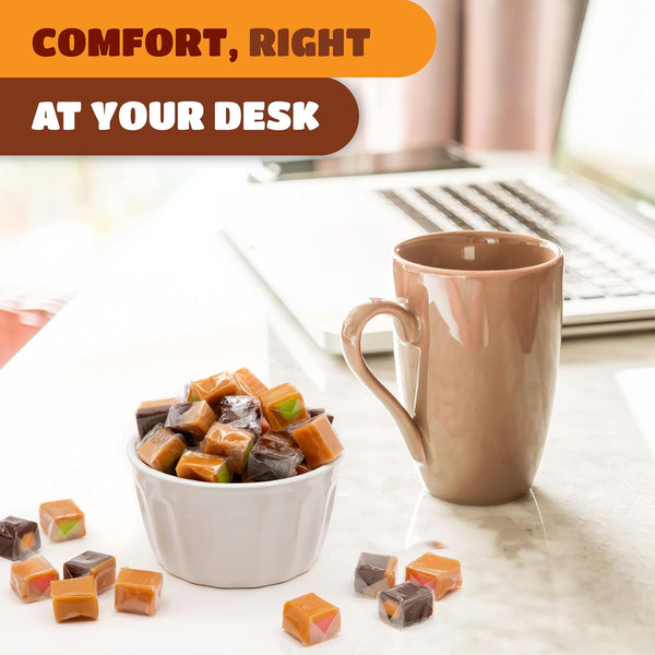 Caramel Cubes Candy Mix | 2 Pound Pack | Vanilla, Chocolate, Apple, Strawberry