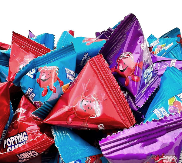 Kool-Aid Popping Candy - 40 Count Bag - Popping Rock Candy in Assorted Fruit Flavors - Tropical Punch, Grape, Cherry - Fun Goody Bag and Pinata Fillers