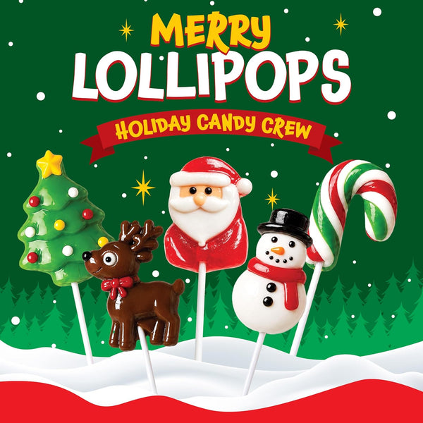 Merry Lollipops, Christmas Candy Individually Wrapped - 15 Count Pack