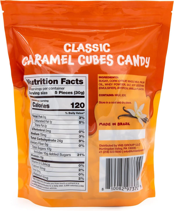 Caramel Cubes Candy | 2 Pound Pack | Classic Creamy Squares