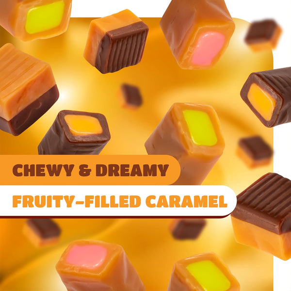 Caramel Cubes Candy Mix | 2 Pound Pack | Vanilla, Chocolate, Apple, Strawberry
