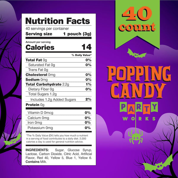 Halloween Popping Candy - 40 Count Pack