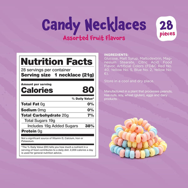 Candy Necklaces - 21 Ounce Bag (28 Count)