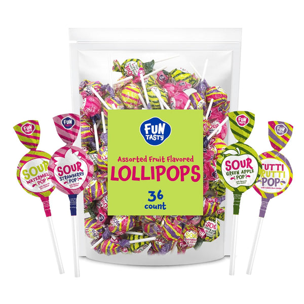 Assorted Gum-Filled Lollipops