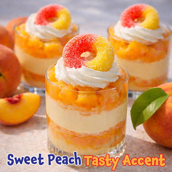Peach Rings - 11 Ounce Pack - Gummy Candies - Sugar Coated Sweet & Sour Candy - Peach Gummies for Snacking, Sharing, Office Jars & Gift Baskets - Soft Gummy Rings