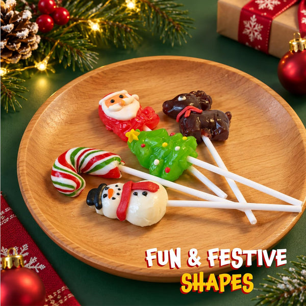 Merry Lollipops, Christmas Candy Individually Wrapped - 15 Count Pack