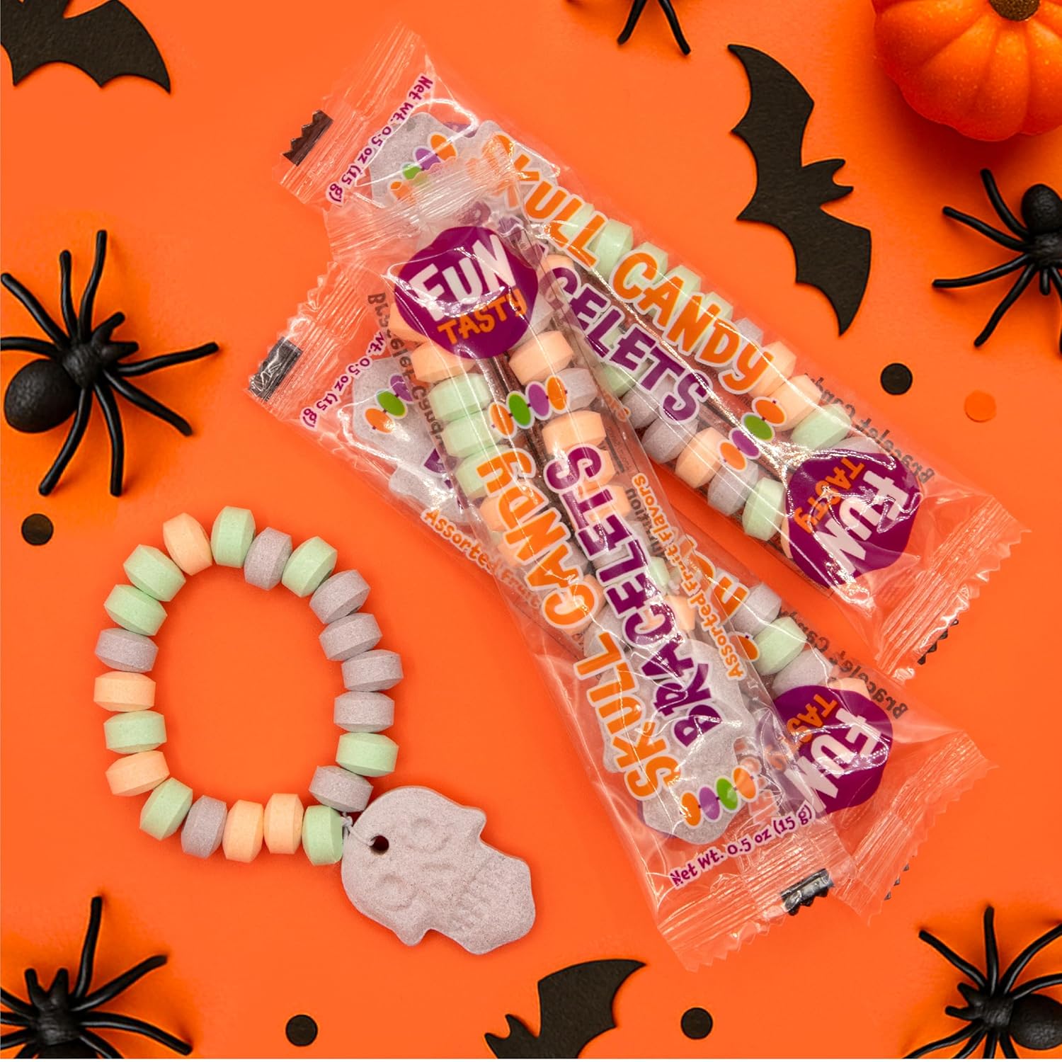 カラフルスカルブレスレット Candy Skull Bracelets | 21 Ounce Bag | Fruit Flavors