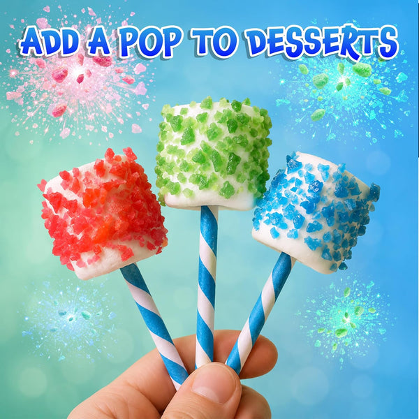 Sour Popping Rocks, Popping Candy Individually Wrapped - 40 Mini Packs
