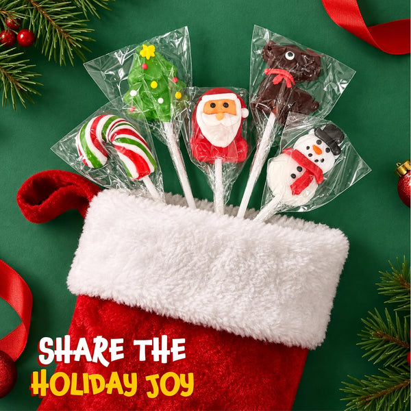 Merry Lollipops, Christmas Candy Individually Wrapped - 15 Count Pack