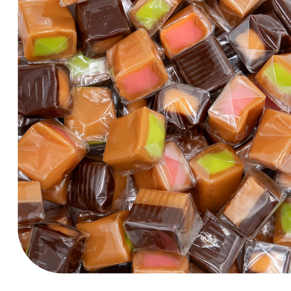 Caramel Cubes Candy Mix | 2 Pound Pack | Vanilla, Chocolate, Apple, Strawberry