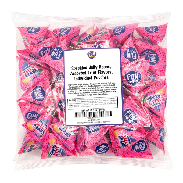 Speckled Jelly Beans – Colorful Fruit Candy Mix – Bulk Candy for Party Favors & Treat Bags