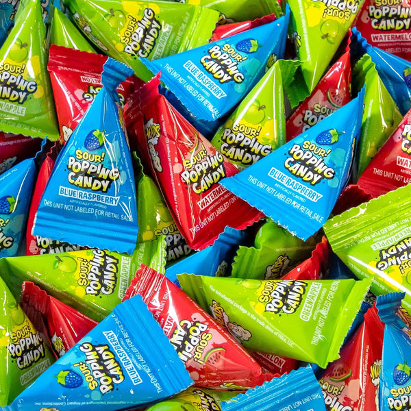 Sour Popping Rocks, Popping Candy Individually Wrapped - 40 Mini Packs