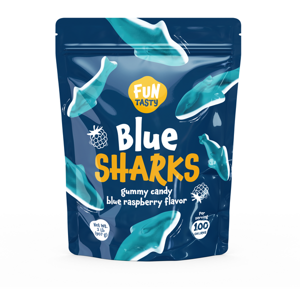 blue gummy shark vape Gummy Sharks - 2 Pound Pack - Blue Shark Gummies