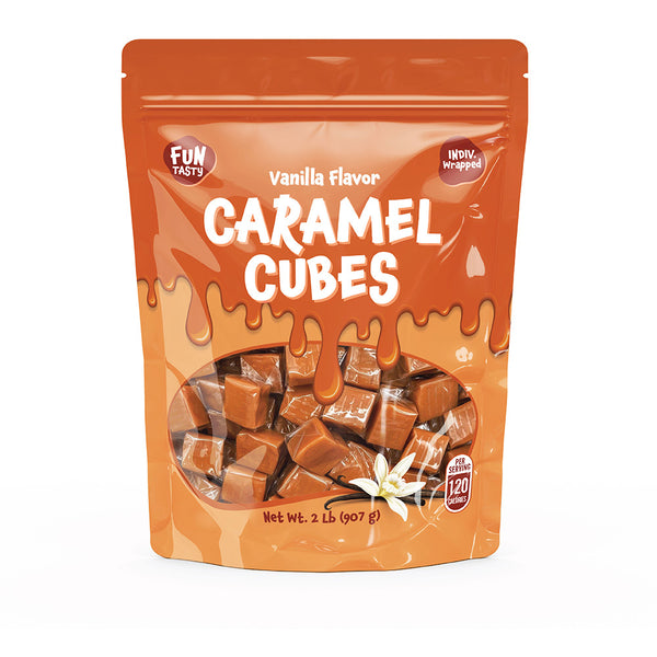 Caramel Cubes Candy | 2 Pound Pack | Classic Creamy Squares
