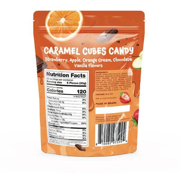 Caramel Cubes Candy Mix | 2 Pound Pack | Vanilla, Chocolate, Apple, Strawberry