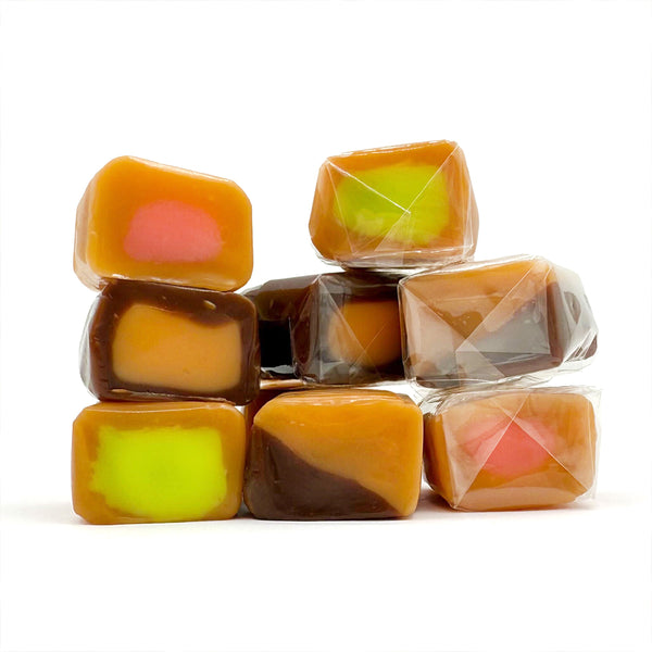 Caramel Cubes Candy Mix | 2 Pound Pack | Vanilla, Chocolate, Apple, Strawberry