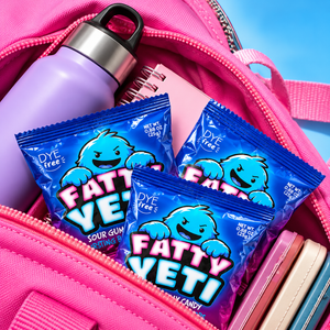 Sour Gummy Candy, Dye Free Candy, Yeti Gummies, Berry Flavors, 10 Packs