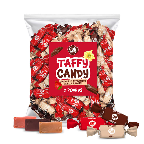 Caramel Candy Mix - Vanilla, Strawberry, Chocolate, Pack 2 Pounds